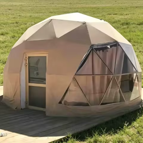 New Luxury Hotel Tent 7m Aluminum Alloy Frame 8m Honeycomb Glass Dome Outdoor Glamping Fireproof Geo