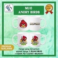 ANGRY BIRDS MUG CUSTOM ANGRY BIRDS MUG/ CUSTOM GLASS/ CUTE DESIGN MUG/
