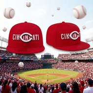 Baseball cap, Men's Cincinnati Reds New Era Red Overlap 9FIFTY Snapback Hat unisex sun protection