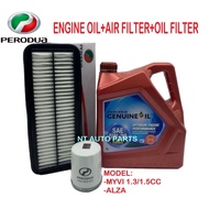 Perodua Semi Synthetic Engine Oil SAE 5W-30 5W30 (4L) + Oil Filter + Engine Air Filter Myvi 1.3 1.5 Lagi Best / Alza