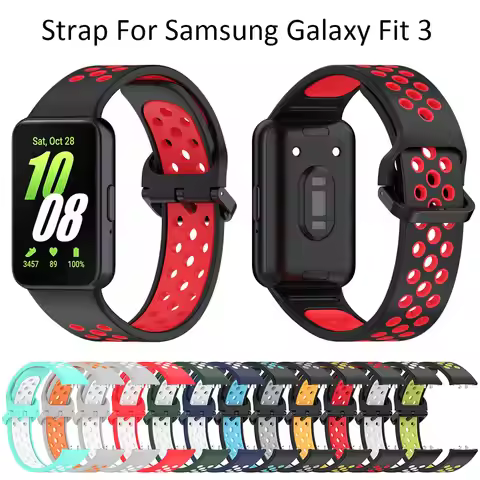 Silicone Strap For Samsung Galaxy Fit 3 Sport Breathable Watchband Bracelet Samsung Fit3 SM-R390 Rep