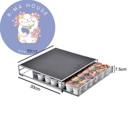 ลิ้นชักเก็บแคปซูลกาแฟ วางเครื่องชงกาแฟด้านบนได้ Nespresso Dolce Gusto Starbucks กล่องเก็บแคปซูลกาแฟ 