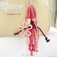 GANTUNGAN Macrame Bag Hanger/ Keychain Bag Charm Macrame Carabiner Rope/ PARIS Tie Rope Bag Hanger