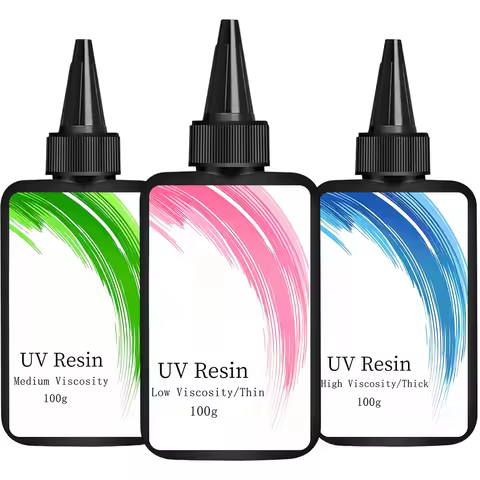 100g Medium Low High Viscosity UV Resin Glue, rigid ultraviolet transparent UV resin, fast curing UV