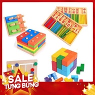 Wooden Toys - Combo 4 Math Wooden Toys And Logic Thinking For Children 4-6 Years Old