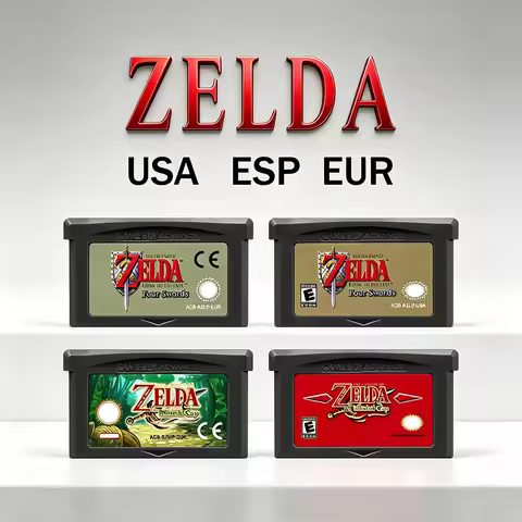 GBA Game Cartridge Zelda Series Minish Cap A Link To The Past & Four Swords USA EUR Version ESP DEU 