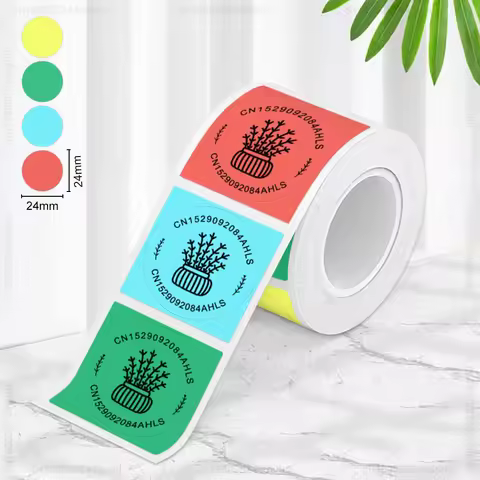 Marklife P50 Round Square Label 50*50mm Thermal Adhesive Label Roll Compatible for Phomemo M110 M220