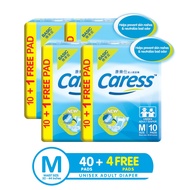 Caress Basic Adult Diaper Medium  - 4 Packs (40 Pads)