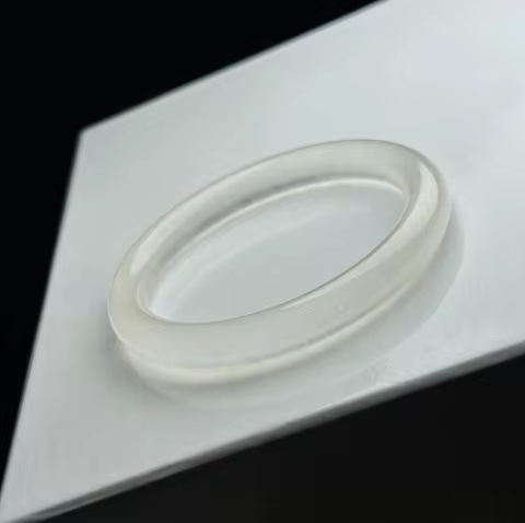 Certified Natural Ice Burmese white Jade jadeite bracelet bangle 56mm