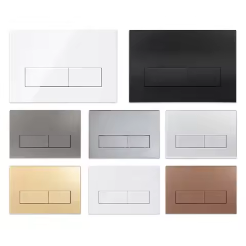 Dual Flush Plate Compatible with Geberit Sigma 01 20 30 UP300 & UP320 Series Solid Color Panel with 