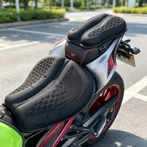 3D Honeycomb Gel Motorcycle Seat Cushion Non Slip Pressure Relief Ride Seat Pad Comfort Moto Riding 