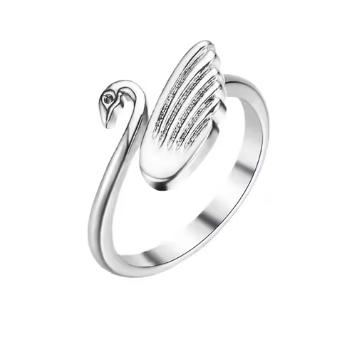 Swan Adjustable Knitting Loop Crochet Loop Ring Swan Open Finger Ring,Adjustable Braided Ring Faster