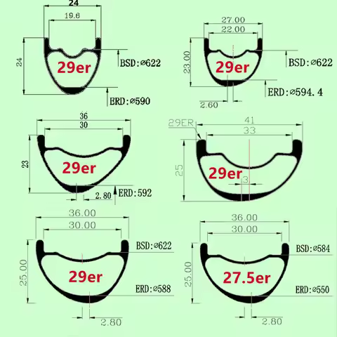 Mountain Bike Wheel Carbon Rim All Sizes Customize Carbon MTR Rim 27.5er 29er MTB Rims Carbon Fiber 
