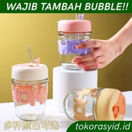 HOHO Glass Cup HOHO Glass Tumbler Aesthetic Straw Non Box WHOLESALE RANDOM