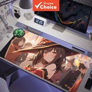 Anime Megumin Cute Witch Girl Carnival Street Warm Bokeh Light Extended Gaming Mouse Pad XXL Large K