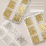 Nail Decoration Star Nail Accessories 6-Box Five-Corner Star Rivet Star Accessories Simple Golden Si