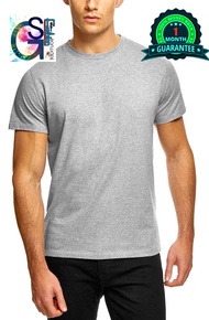🔥HOT SALE🔥 Plain Round Neck T-Shirt For Men women, (Unisex) Short sleeve 100% Cotton, XS-5XL , Grey   Colour In High Quality, Baju kepas Lowest Price Only With SK Famous Fashion