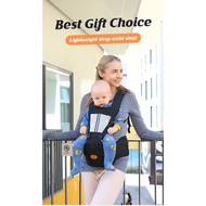 Ergonomic Baby Carrier Hip Seat, Adjustable Breathable Baby Sling with Large Storage, 3-Point Suppor