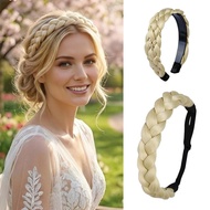 Braid Headband with Teeth & Elastic Braided Headband (2PCS Set) | Braided Headbands for Women in Col
