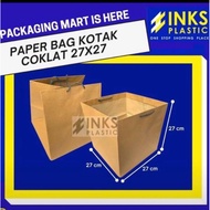 BROWN PAPER BAG SQUARE 27x27 (12 PCS)