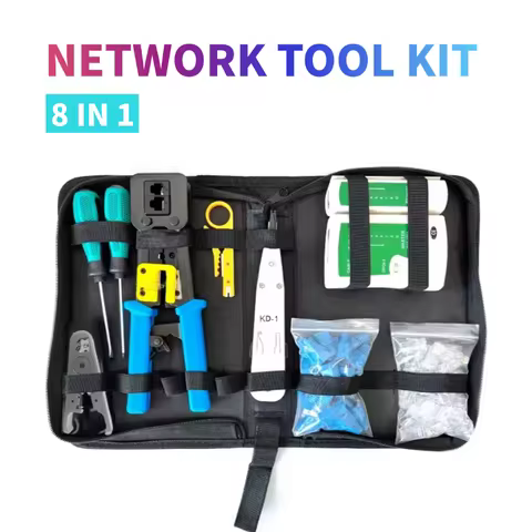 RJ45 Crimping Tool Kit For RJ11/RJ12/CAT5/CAT6/Cat5e Computer Maintenacnce Lan Cable Tester Network 