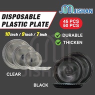 [45/50pcs] CHEAPEST JISHAN 7"/9"/10" Disposable Plastic Plate / Kenduri Catering Party / Pinggan Pla
