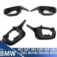 2pcs Rearview Mirror Cap Wing Side Mirror Cover Frame Fit For BMW M240i M440i I4 M50 M2 G87 M3 G80 M