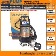 HCP F05 Submersible Sewage Pump Waste Water Pump Vortex Pump Septic Tank Pump Dewatering Pump 2" 400