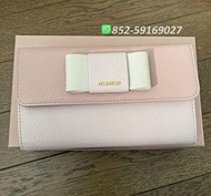 98新✨全港最平 ‼正品任驗 ‼🌈Miu Miu Madras Fiocco Tri-Fold Continental Wallet 5ML225 Pink 粉色💖可手拎👏現貨 支持陪驗 #女裝銀包 