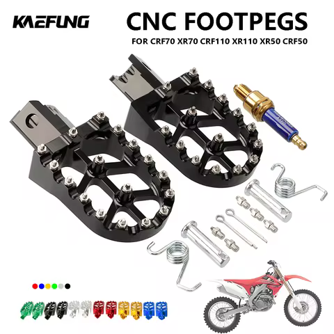 KAEFUNG CNC Footpeg Footpegs Footrest Foot Pegs For M2R SDG DHZ SSR KAYO HONDA CRF XR 50 70 110 125 