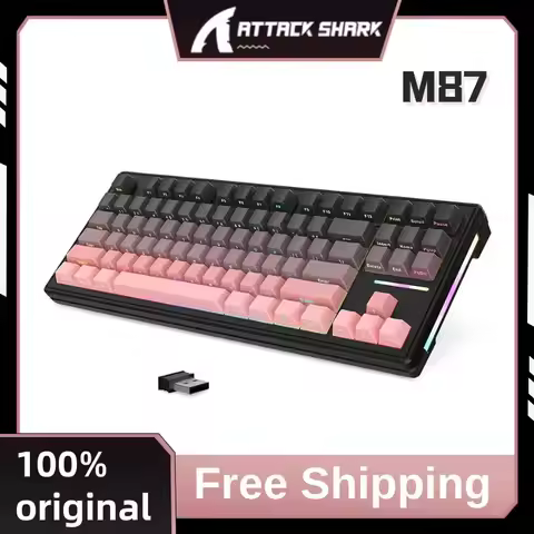 ATTACK SHARK M87 2.4G wireless 75% gaming keyboard customized axis body RGB backlight hot swappable 