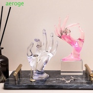 AEROGEM Jewelry Display Stand, Model Art Plastic Ring Display Ornaments, Creative Simulation OK Hand