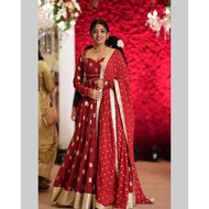 GEORGETTE MICRO ZARI SEQUENCE WORK ANARKALI GOWN