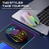 2025 New HXSJ T34 6D dual wireless mouse 1600DPI RGB backlit mute button ergonomics 500mAh rechargea