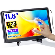 Portable Touch Monitor 11.6 Inch Touchscreen Display FHD 1920x1080 Resolution HDMI-Compatible/VGA Po