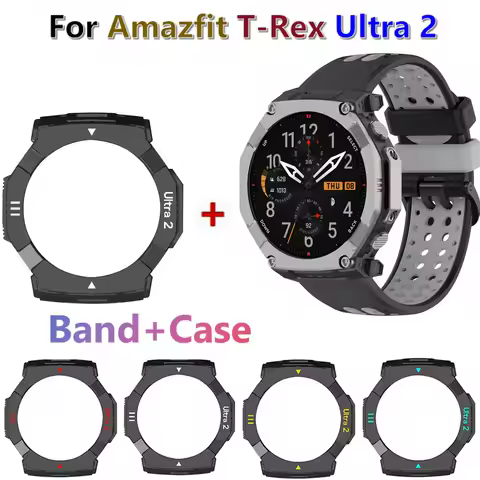 Cover Protective Case For Huami Amazfit T-Rex Ultra2 Band Wrist+Smart bracelet Bezel Frame for Amazf