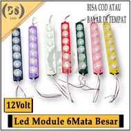 MATA 6-Eye 12-Volt Under-Motorcycle Car LED Lights 6-Eye 6-Watt LED Module Light Lampu LED Motor Lam