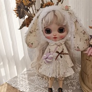 Blythe Little Ragdoll Rabbit Suit Clothes ob22ob24 Baby Clothes azone Little Skirt Suit Summer Style