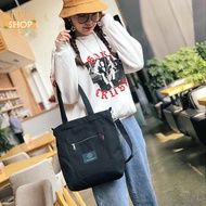 Women's T046 canvas shoulder and crossbody tote bag with 2 straps for school and going out, soft and