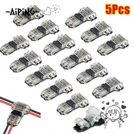AIPING 1/5Pcs Pluggable Wire Connector, 2 Pin Low Voltage Electrical Cable Crimp,  Quick Splice No S