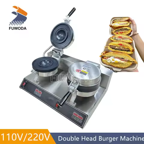 Double Head 120MM Sandwich Press Flying Saucer Hamburger Maker UFO Burger Machine UFO Ice Cream Waff