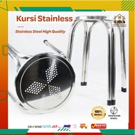 My Kitchen Complete - Stainless Steel Meatball Chair, Stackable Meatball Bench, Bar Bench, Cafe Benc
