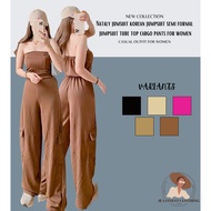 Nataly jumpsuit Korean jumpsuit semi formal jumpsuit tube top cargo pants for women