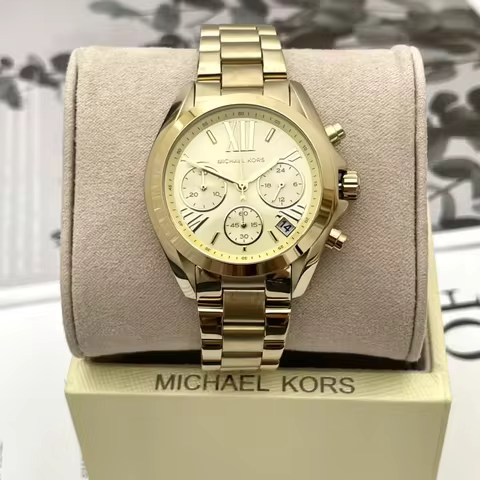 2026 New Michael Kors Women's Stainless Steel Quartz Watch Bag MK-5798 Luxury Fashion Design Waterpr