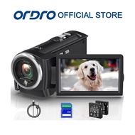 ORDRO AE7 2.7K Camcorder Video Camera QHD 40MP YouTube Vlogging Camera 16X Digital Zoom 270 Degree R