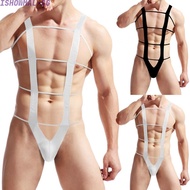 [ISHOWMAL-SG]Bodysuit Mens Pouch Sexy Solid Slimming Leotards Comfy Male Thong Daily-New In 1-
