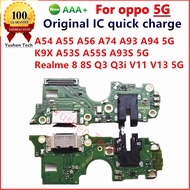 For OPPO A54 A55 A56 A74 A93 A94 A53S A55S A93S 5G K9X Realme 8 8S Q3 Q3i V11 V13 5G USB Charging Po