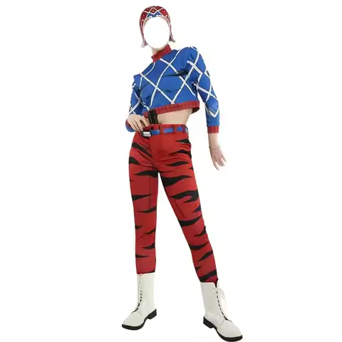 NewAnime 5 's Bizarre Adventure Cosplay Costume Guido Mista Golden Wind Anime Costumes JOJO Knitted 