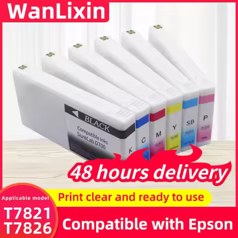 6 colors available T7821-T7826 Ink Cartridge Dye Ink Cartridge Compatible for Epson SureLab D700 SL-