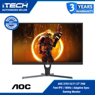AOC Q27G11E 27" QHD 180Hz 0.5ms Adaptive Sync Fast IPS Gaming Monitor